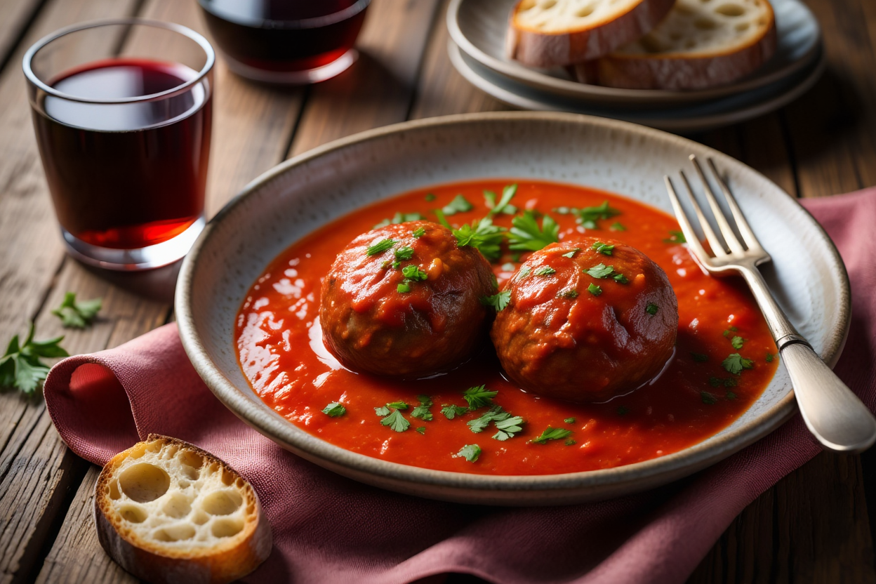 Albondigas-de-carne-mixta-con-salsa-de-tomate-de-La-Grosella