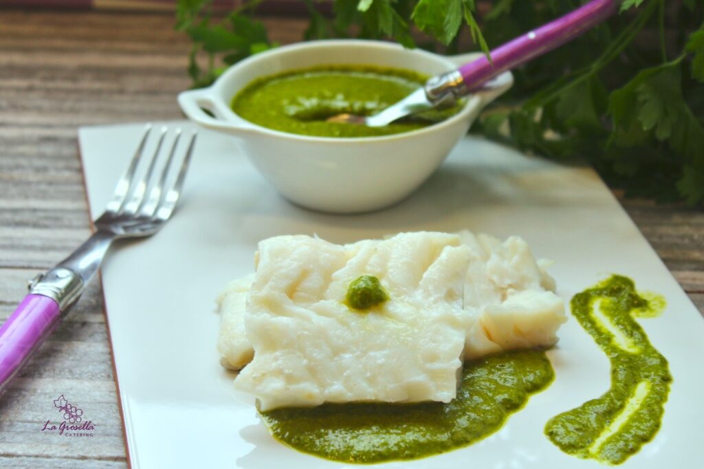 Bacalao skrei con mojo verde