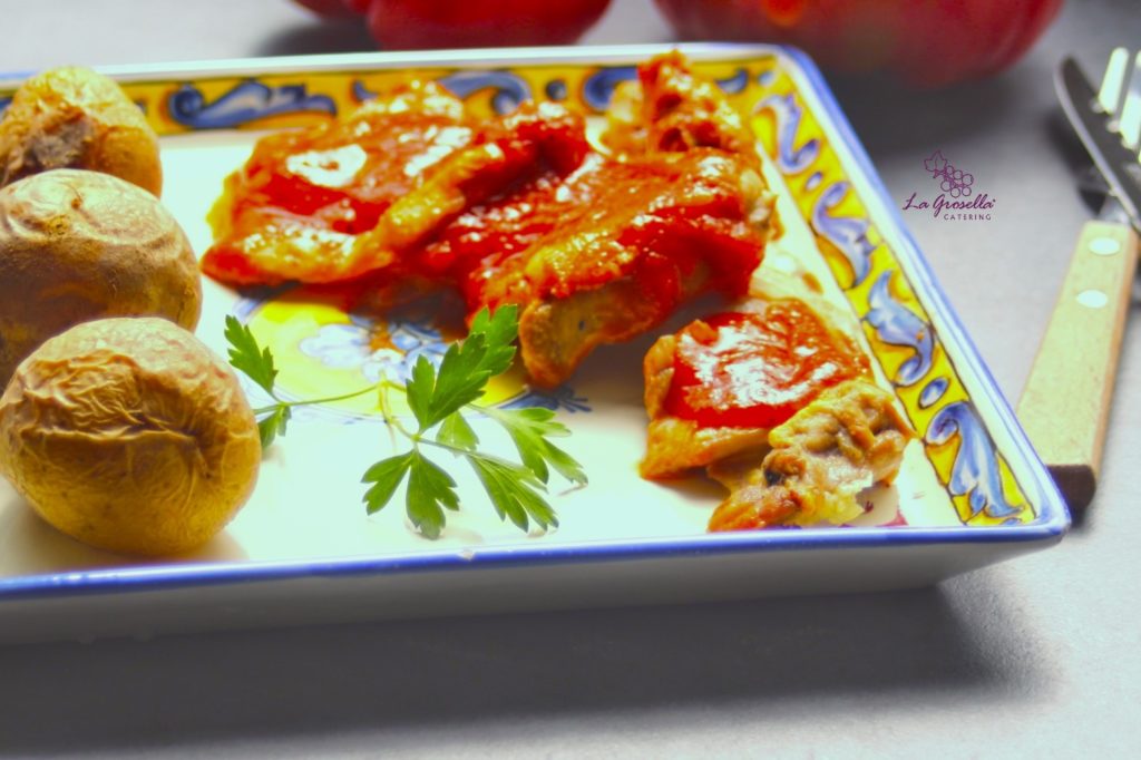 Contramuslo al salmorejo canario