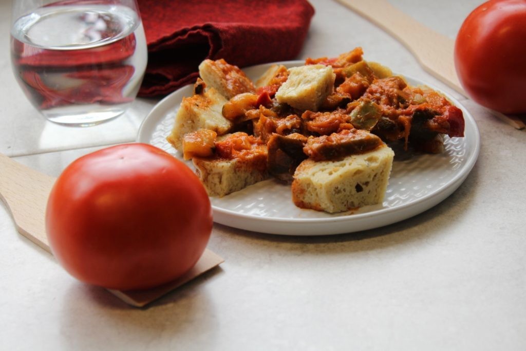Seitán con pisto