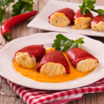 Comida a domicilio - Pimientos del piquillo rellenos de bacalao