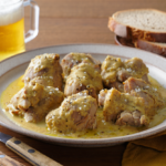 Comida a domicilio - Carne de codillo con mostaza al estragón