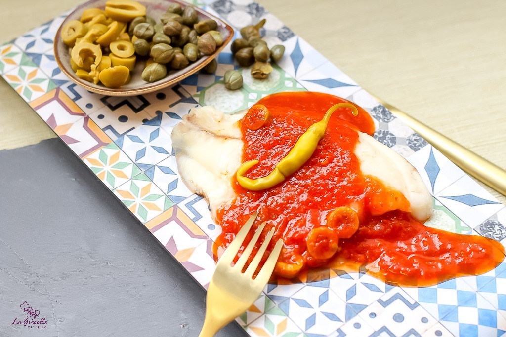 Mero con salsa veracruzana