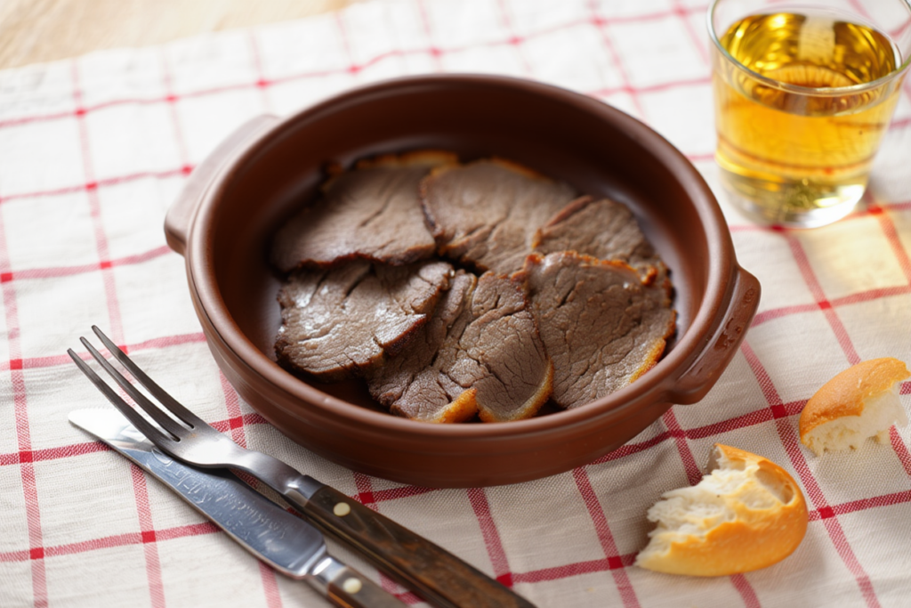 Ternera asada sin salsa