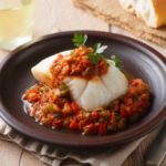 Comida a domicilio - Bacalao con pisto manchego