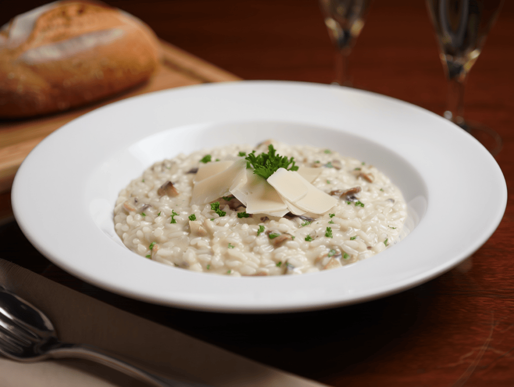 Risotto al gorgonzola y setas