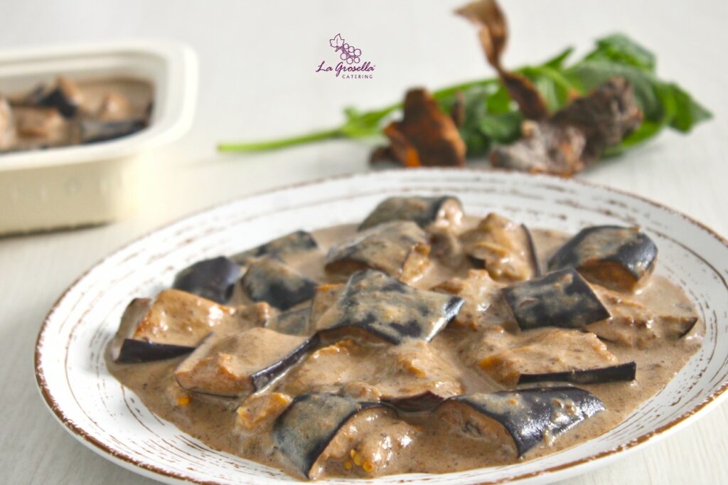 Berenjenas con salsa de Boletus