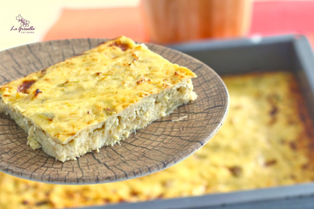 Tortilla de bacalao y puerros