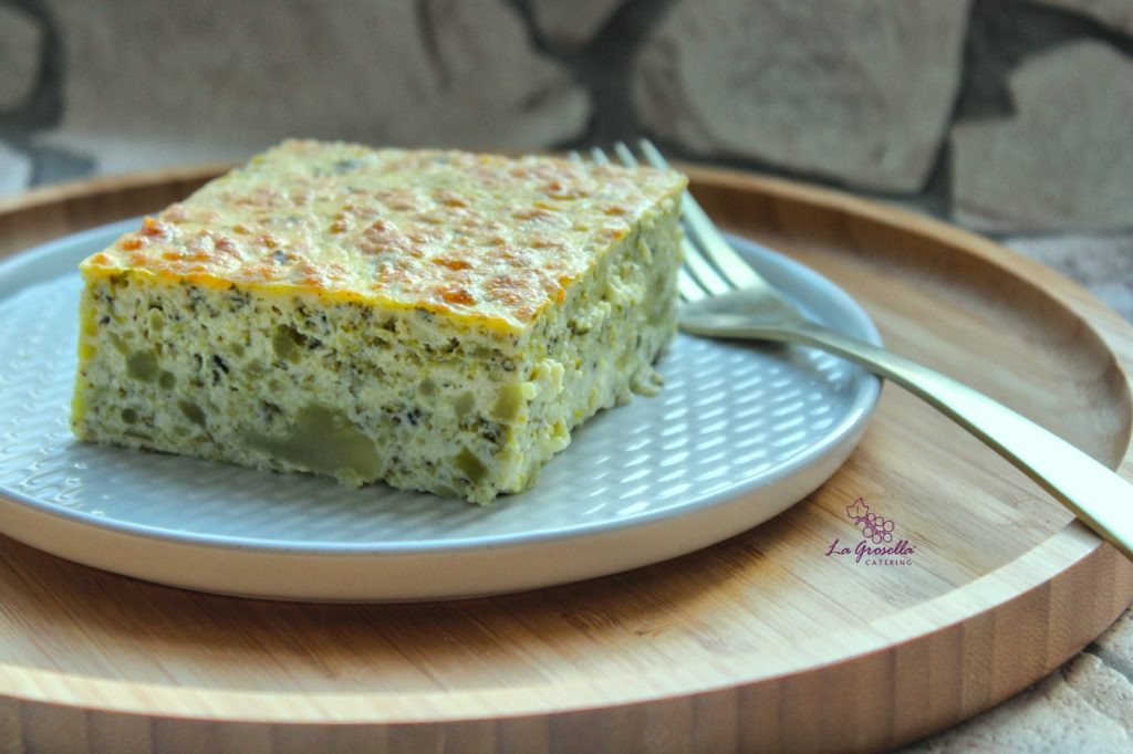 Quiche con brócoli y queso de cabra
