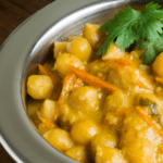 Comida a domicilio - Garbanzos con verduras indias y leche de coco