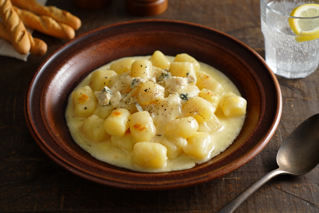 Ñoquis al gorgonzola