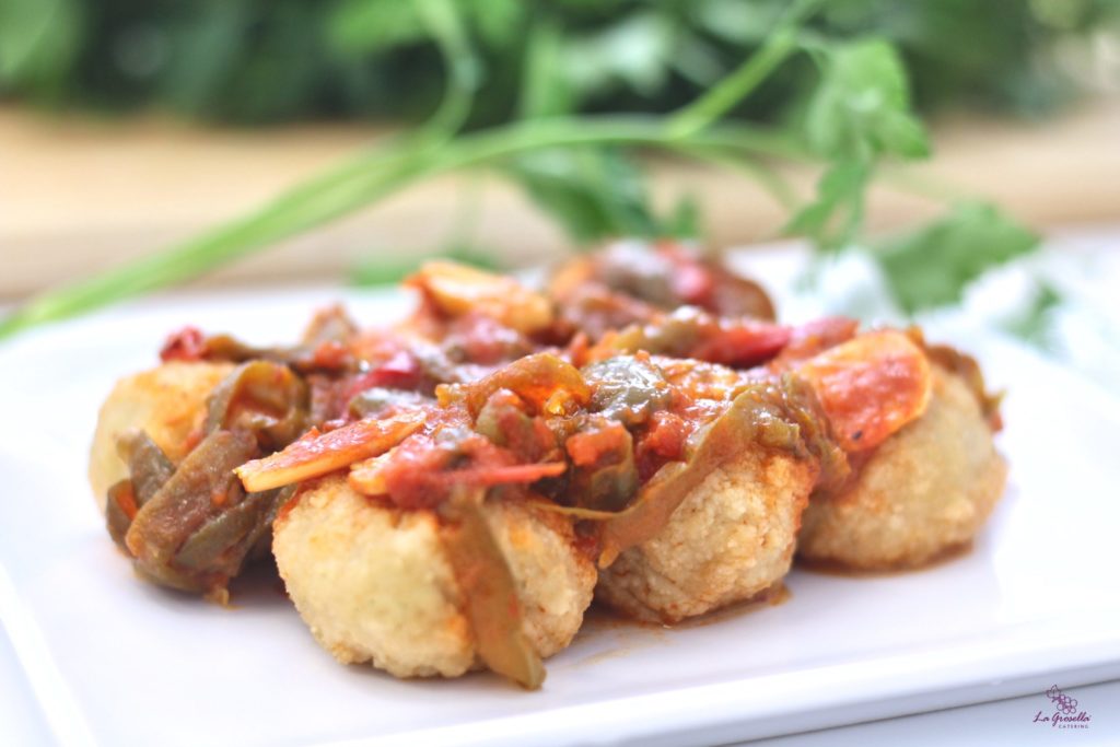 Albóndigas de merluza con salsa riojana