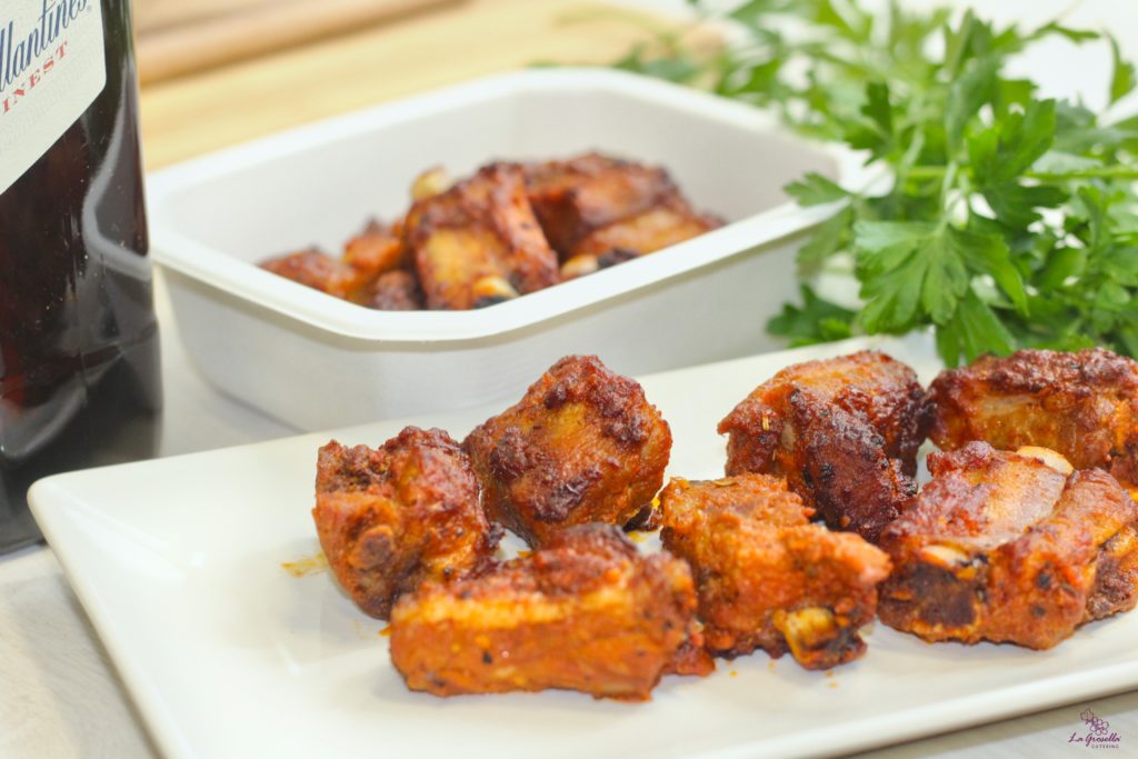 Costillas de cerdo asadas al whisky