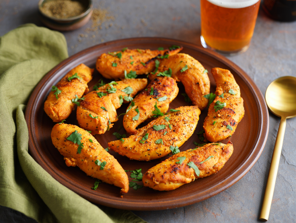 Solomillos de pollo marinados al estilo Tandoori Masala