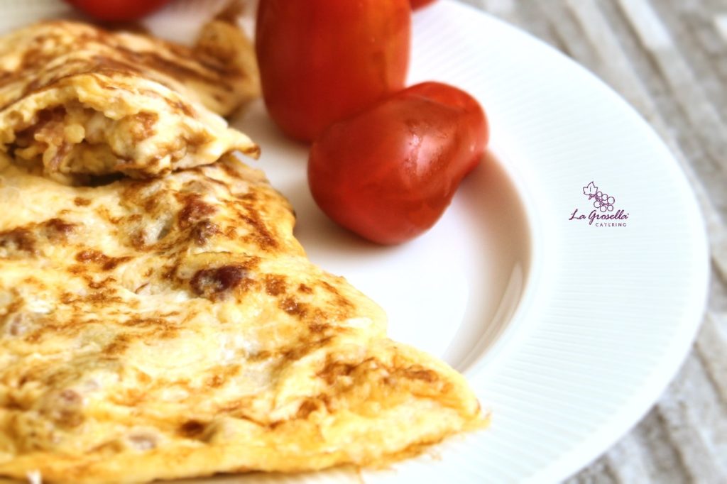 Tortilla francesa con queso