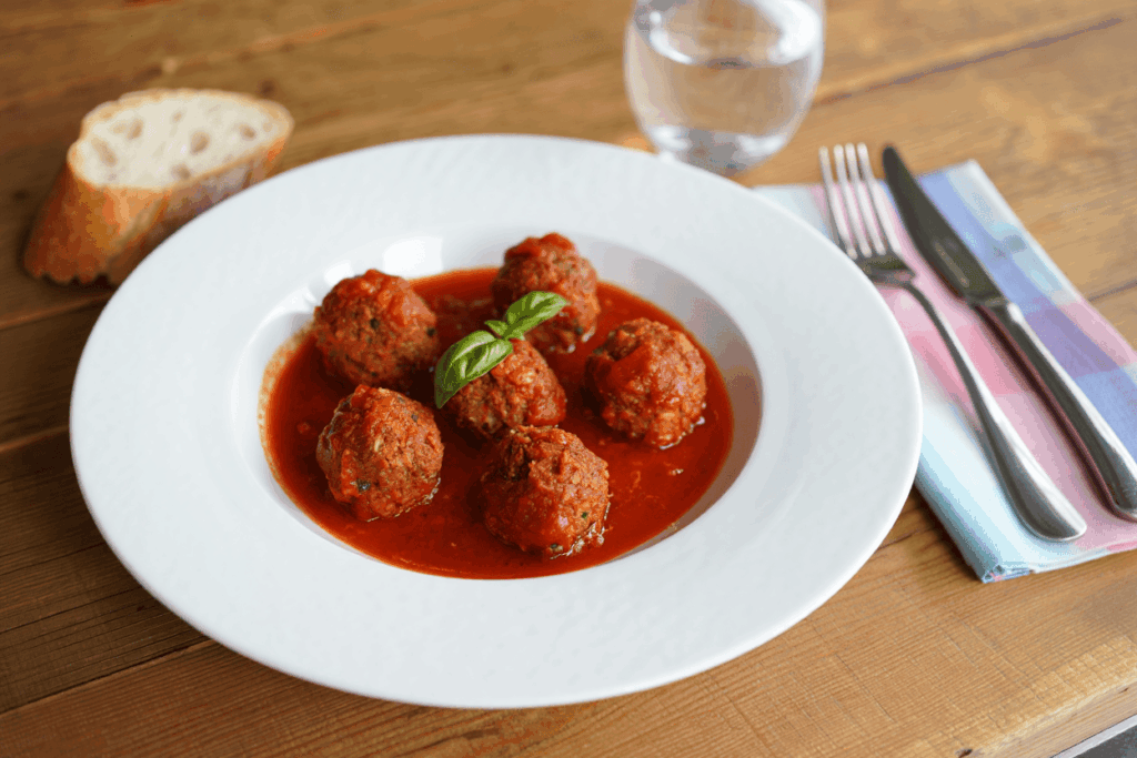 Albóndigas de merluza con salsa de tomate