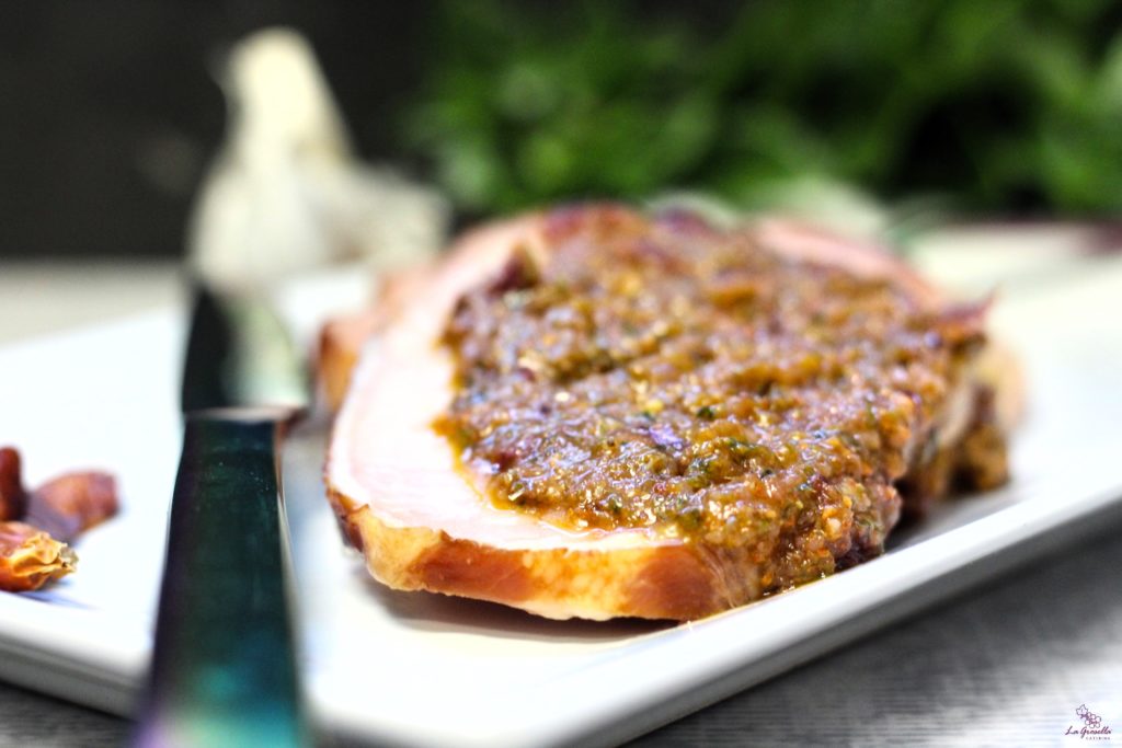 Paleta asada con chimichurri