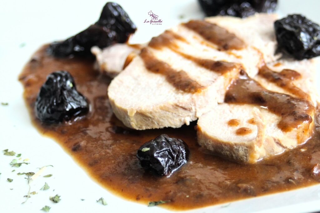 Lomo asado con salsa de ciruelas
