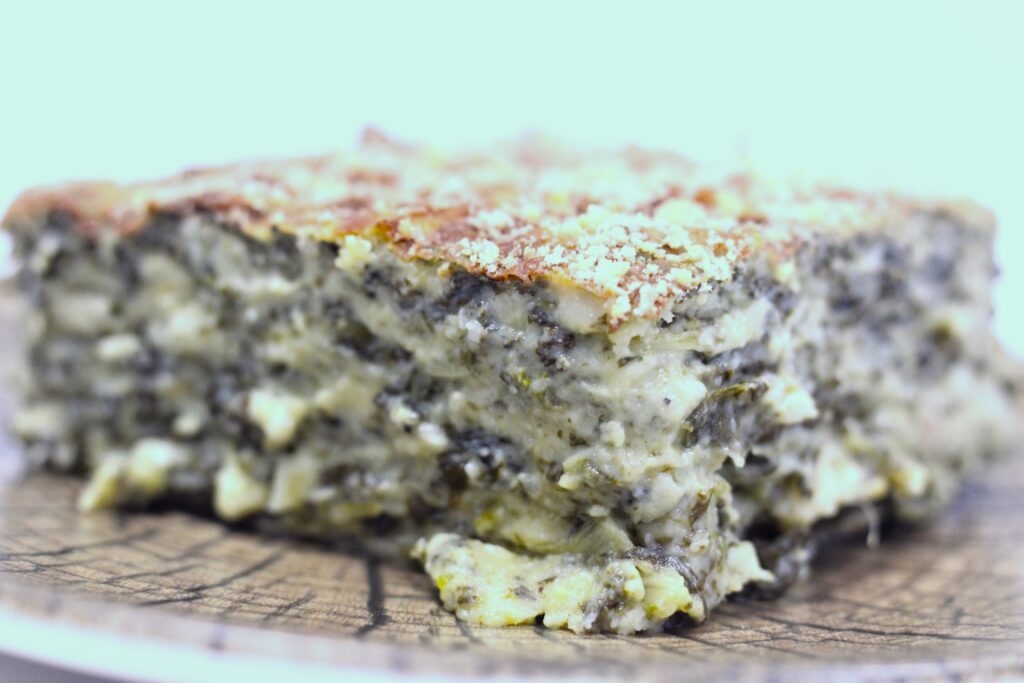 Acelgas gratinadas con 3 quesos