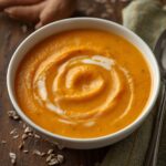 Comida a domicilio - Crema de boniato con calabaza y leche de coco