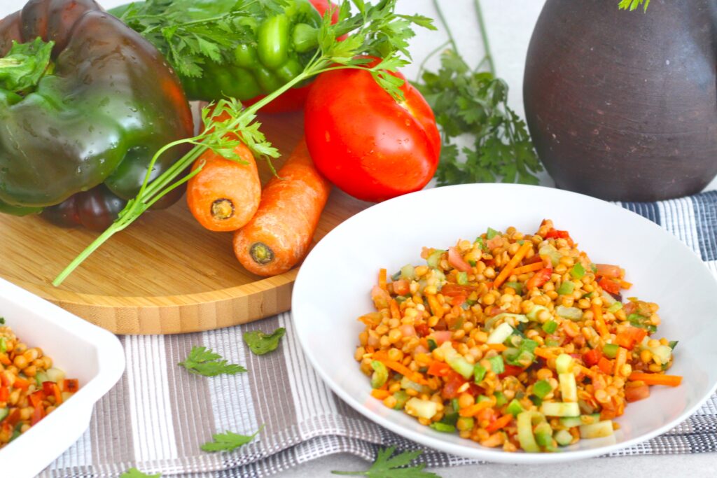 Ensalada de lentejas con verduras