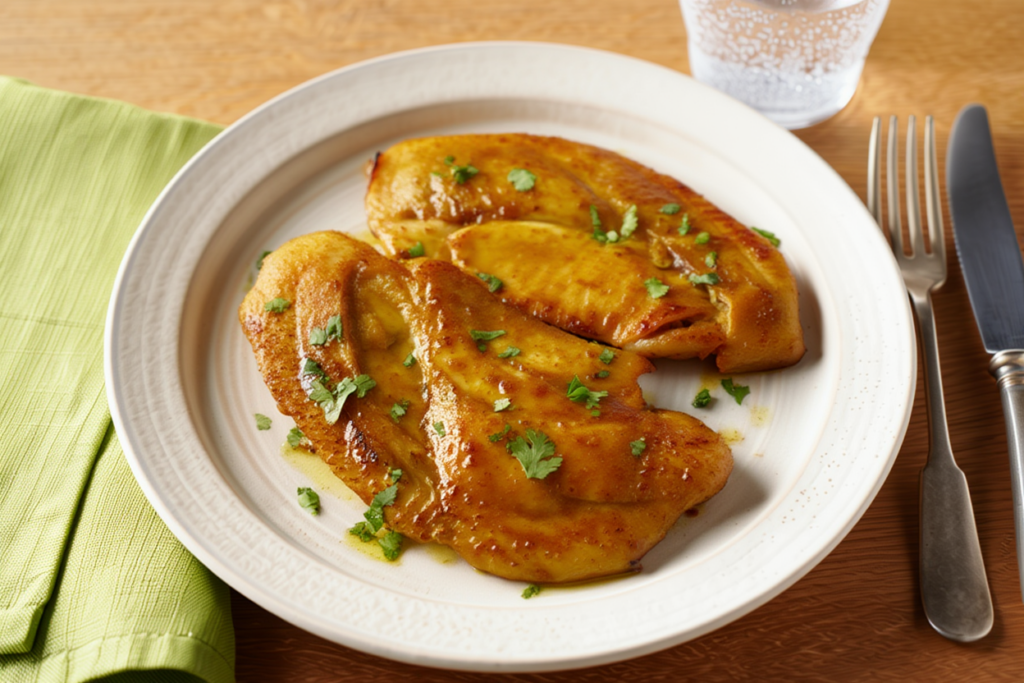 Contramuslos al estilo tailandés con cúrcuma
