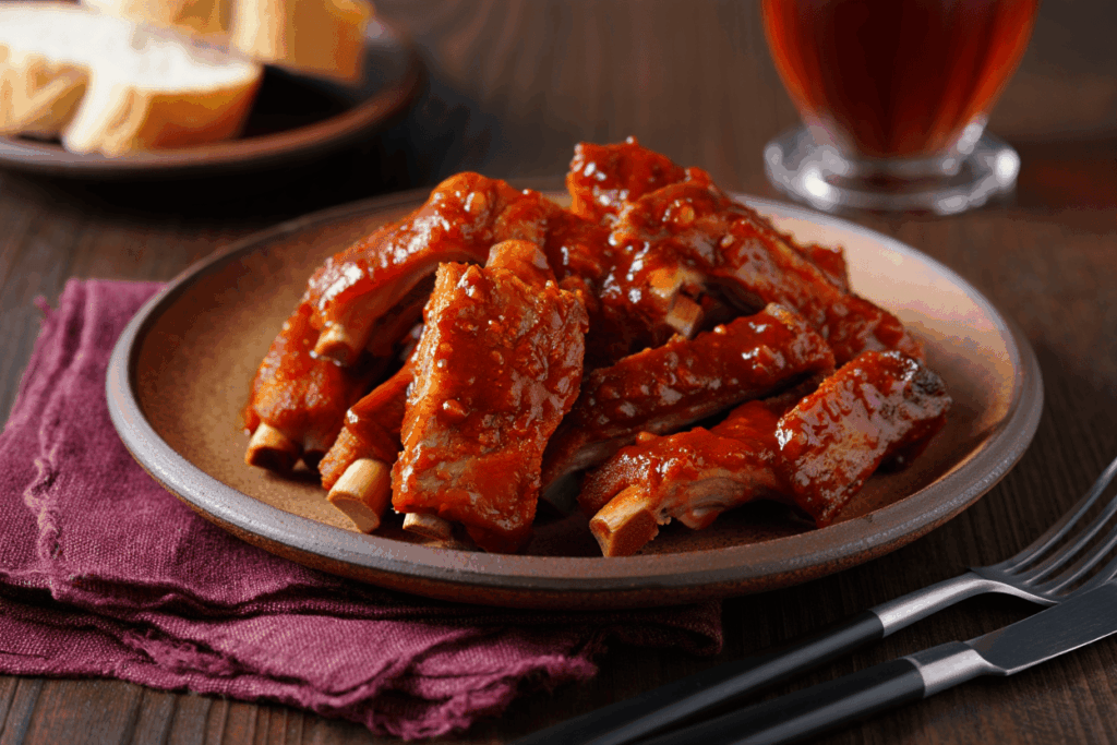 Costillas picantes tai-coreanas