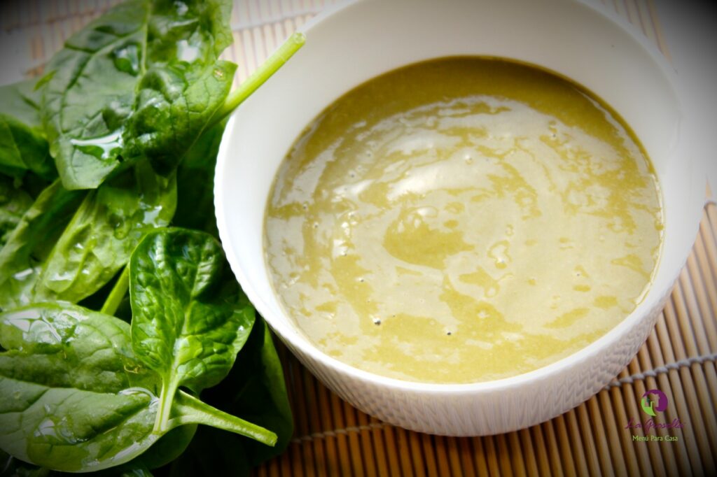 Crema de calabaza y espinacas
