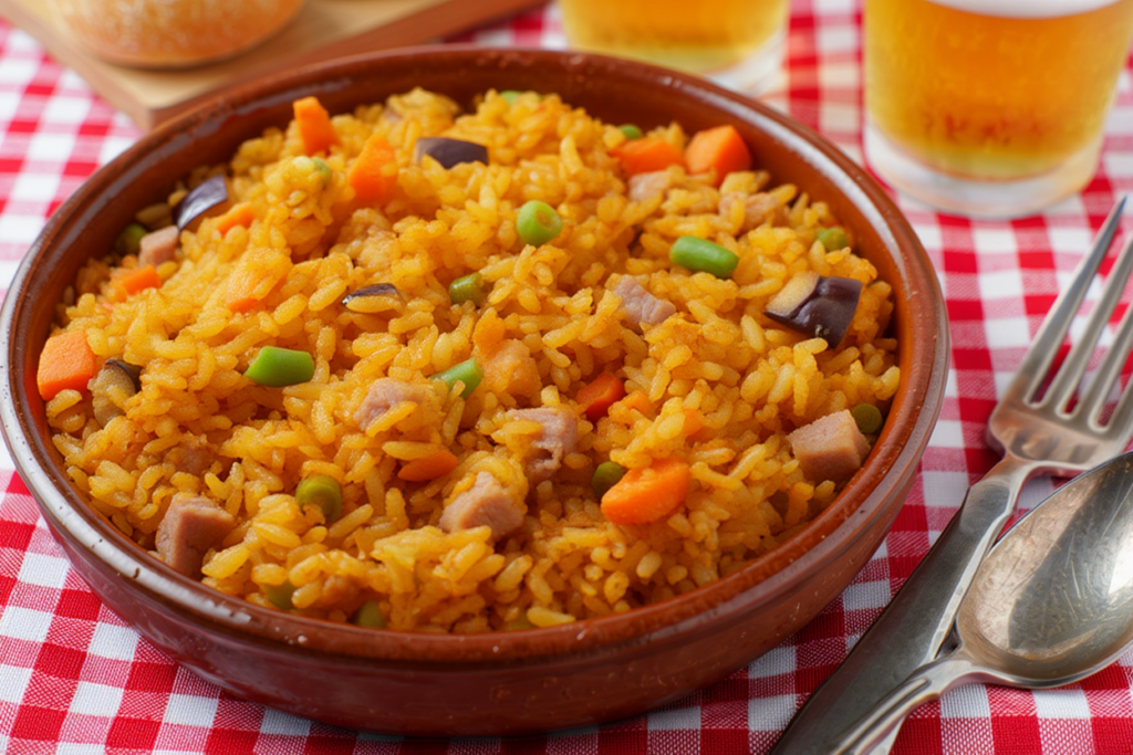 Arroz meloso con magro y verduras