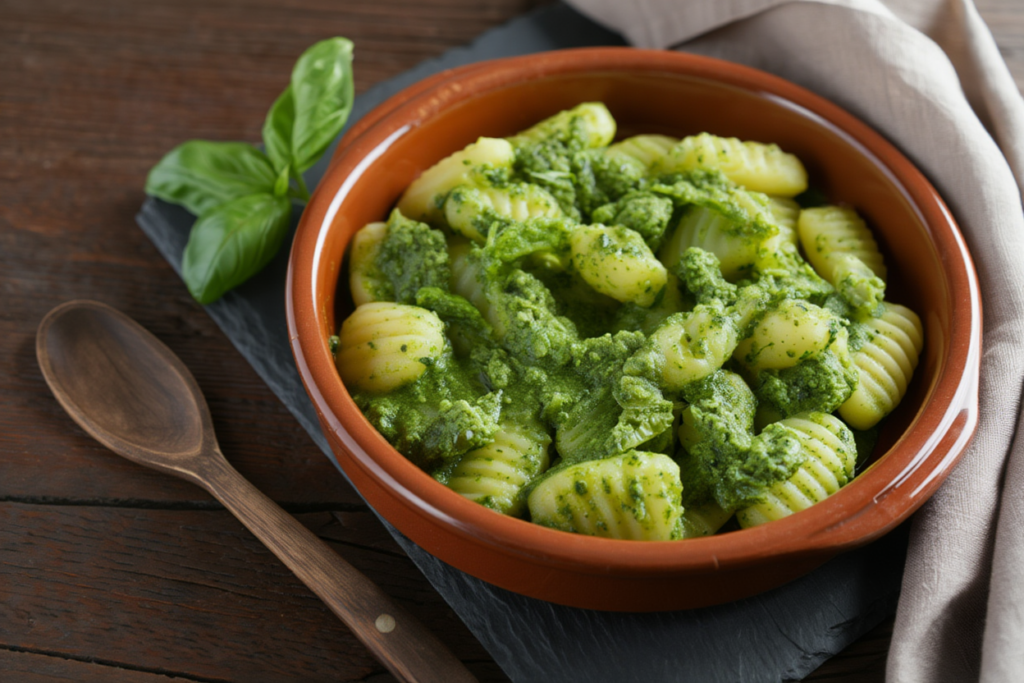 Ñoquis al pesto