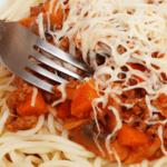 Comida a domicilio - Espaguetis con peperonata
