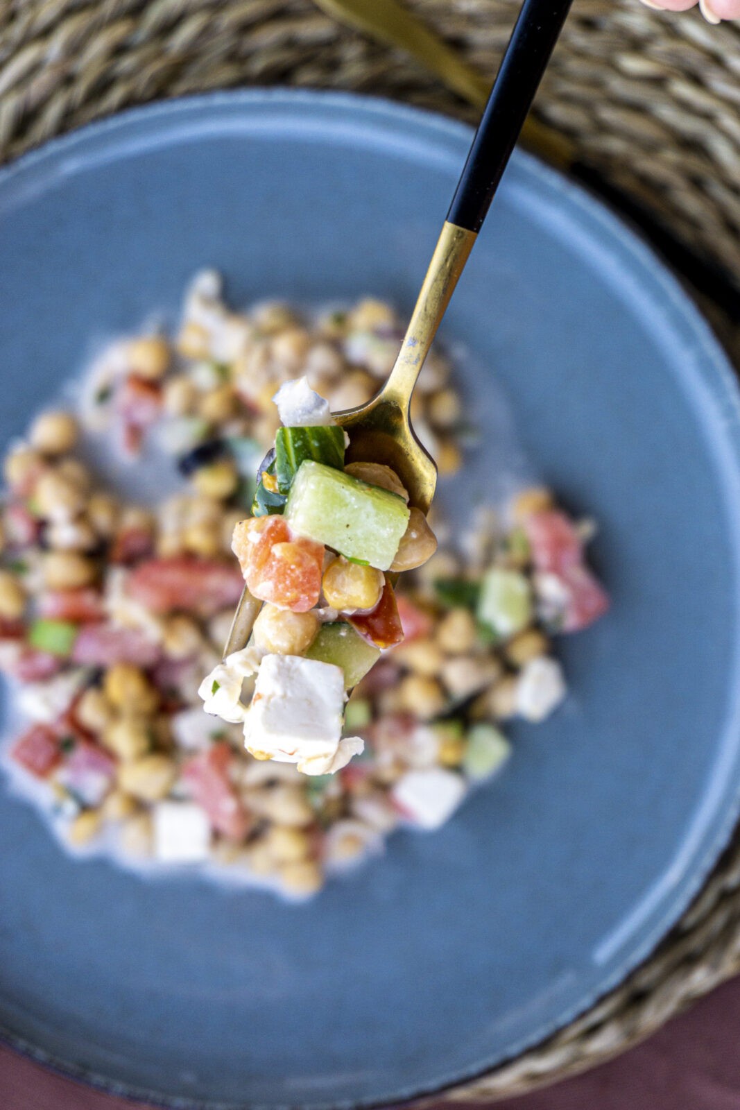 Ensalada griega de garbanzos