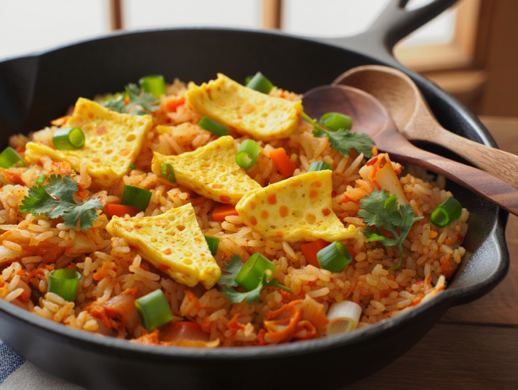 Arroz con kimchi coreano