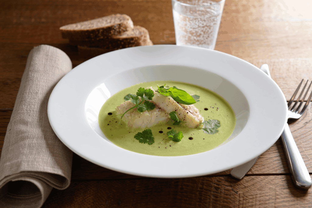 Cazón al curry verde