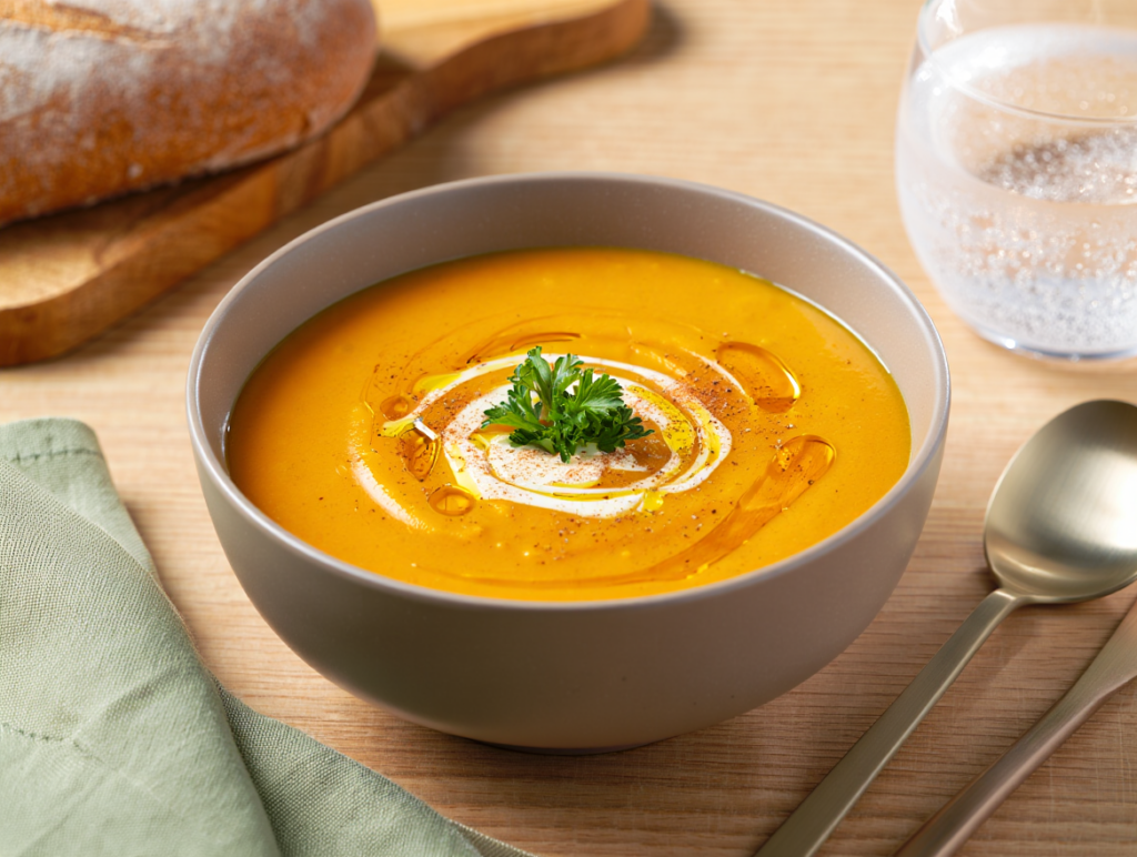 Maxi Crema de calabaza con queso crema y nuez moscada