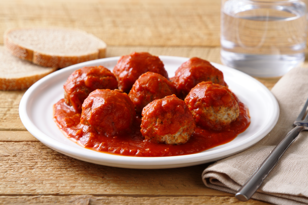 Mini albóndigas de cerdo al estilo italiano