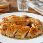 Comida a domicilio - Pechuga de pollo marinada al Pedro Ximenez y estragón