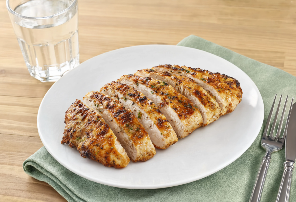 Pechuga de pollo marinada a las finas hierbas