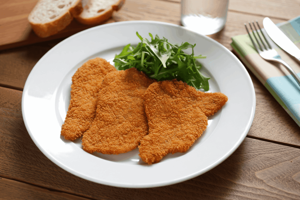 Filetes de pechuga de pollo empanados