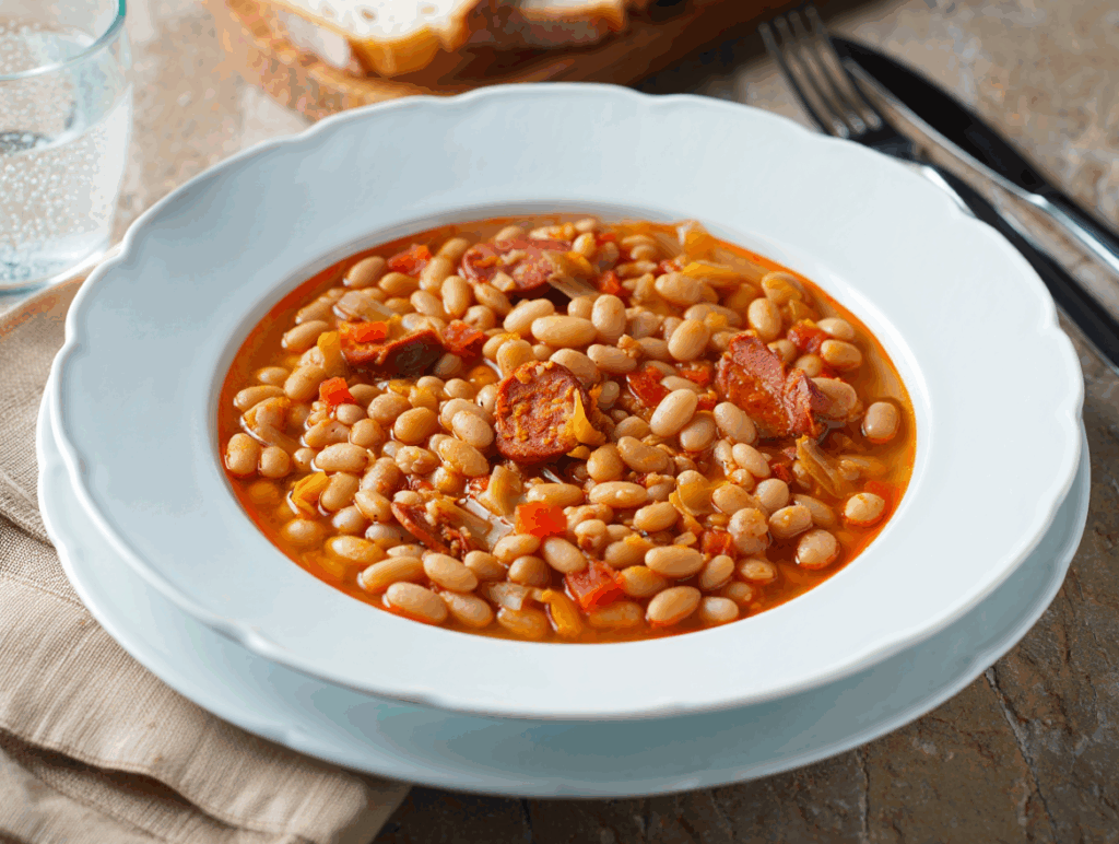Potaje de alubias con lacón y chorizo