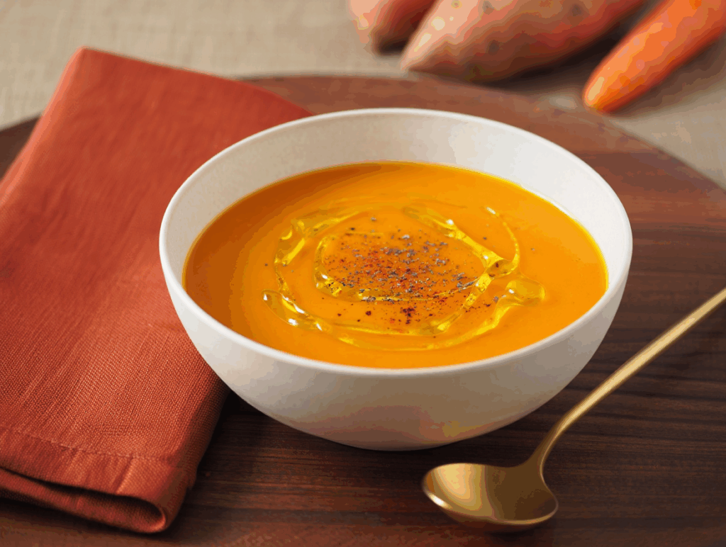 Crema de boniato y zanahoria
