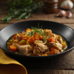 Comida a domicilio - Ragú de pollo con boniato y puerros