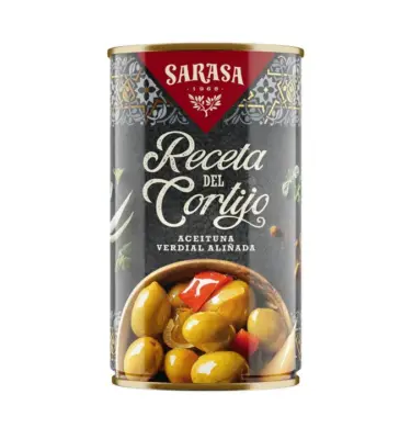 Aceitunas Verdes Sarasa Receta Del Cortijo 1400 Gr.