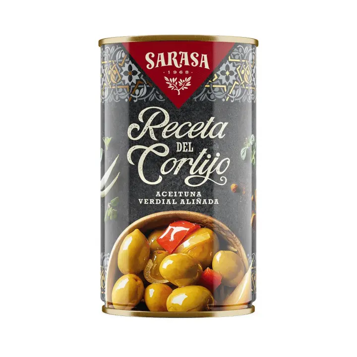 Aceitunas Verdes Sarasa Receta Del Cortijo 1400 Gr.