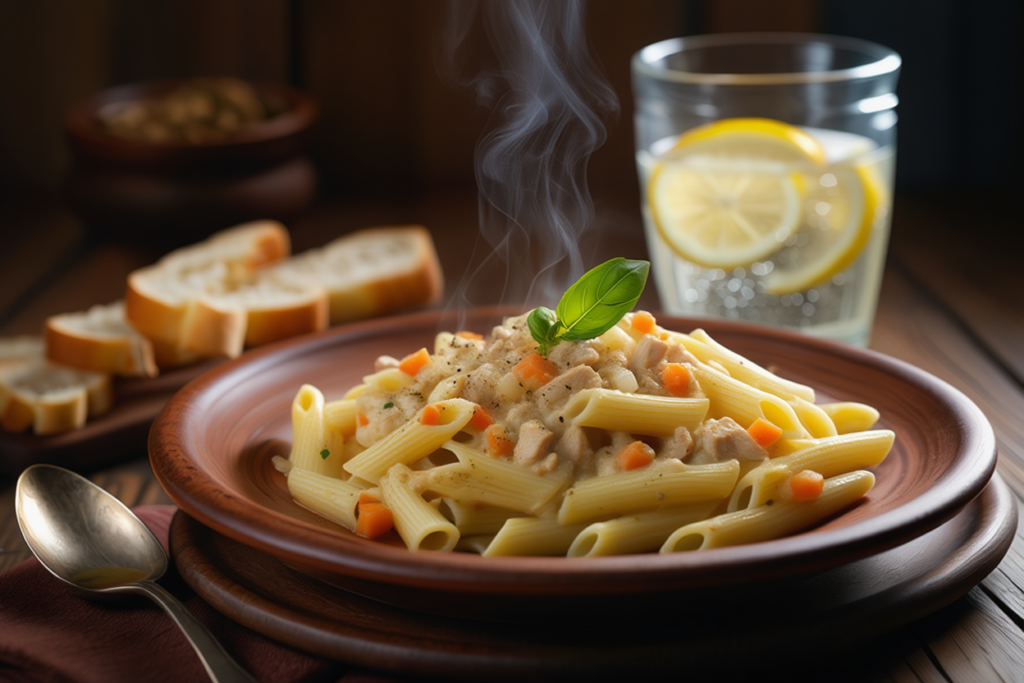 Macarrones al ragú blanco