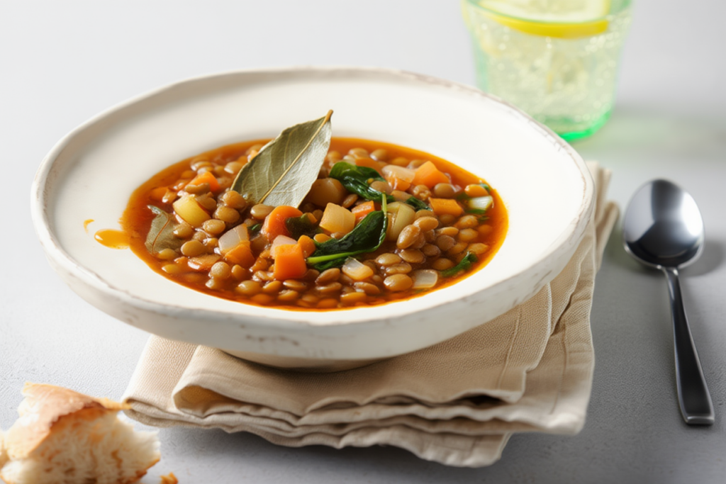 Maxi Lentejas con boniato, calabaza y espinacas frescas