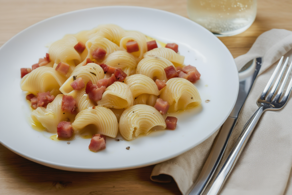 Pasta tiburón a la gricia