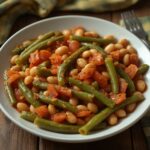 Comida a domicilio - Alubias blancas con judías verdes al asadillo
