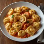 Comida a domicilio - Tortelloni 4 quesos con salsa cremosa de tomate
